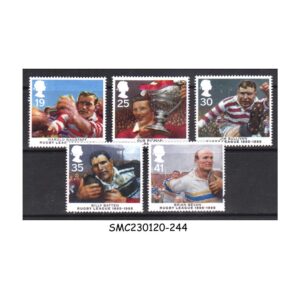 Stamps from GREAT BRITAIN - 1995 CENTENARY OF RUGBY LEAGUE - 5V MINT NH