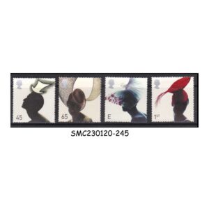 Stamps from GREAT BRITAIN - 2001 FASHION HATS - 4V - MINT NH