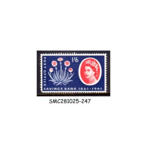 Stamps from GREAT BRITAIN - 1961 CENTENARY OF POST OFFICE SAVINGS BANK SG#625a - 1V MNH