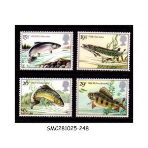 Stamps from GREAT BRITAIN - 1983 FRESHWATER FISH - 4V - MINT NH