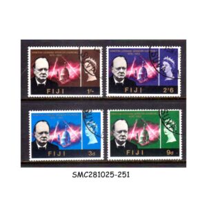 Stamps from FIJI - 1966 SIR WINSTON CHURCHILL COMMEMORATION - 4V - USED