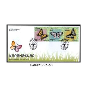 STAMPS FROM AZERBAIJAN - 2022 BUTTERFLIES / BUTTERFLY - 3V - FDC