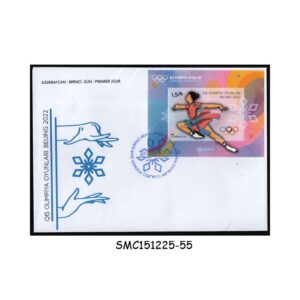 STAMPS FROM AZERBAIJAN - 2022 WINTER OLYMPIC GAMES BEIJING - MS - FDC