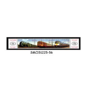 Stamps from BELGIUM - 2001 75 Years BELGIAN RAILWAY ASSOCIATION - 3V STRIP SE-TENANT MINT NH