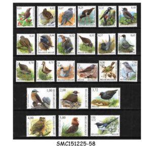 Stamps from BELGIUM - SELECTED BIRDS DEFINITIVE STAMPS - 24V - MINT NH