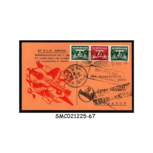 Cover from NETHERLANDS - 1946 KLM AIRLINE NETHERLANDS to LISBON - FIRST FLIGHT CARD FFC