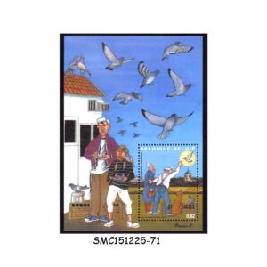 Stamps from BELGIUM - 2003 TRADITIONAL GAMES: PIGEON RACING - MIN. SHEET MINT NH