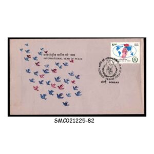Stamps from INDIA - 1986 INTERNATIONAL YEAR OF PEACE - FDC