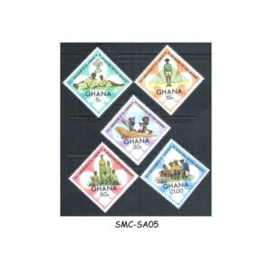 Stamps from GHANA - 1972 65th ANNIVERSARY BOY SCOUT MOVEMENT - 5V - MINT NH