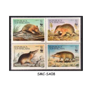 Stamps from DOMINICA - 1994 WWF / SOLENODON PARADOXUS - BLOCK OF 4 - SE-TENANT MNH