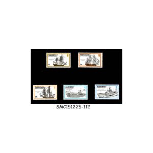 Stamps from ALDERNEY - 1990 ROYAL NAVAL SHIPS NAMED AFTER ALDERNEY - 5V - MINT NH