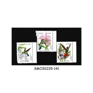 Stamps from BRAZIL - 1991  BRAPEX '91 / ORCHID FLOWERS / BIRD - 3V MINT NH