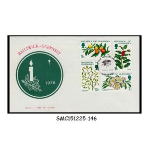 Stamps from BAILIWICK OF GUERNSEY - 1978 CHRISTMAS / FLOWER - FDC