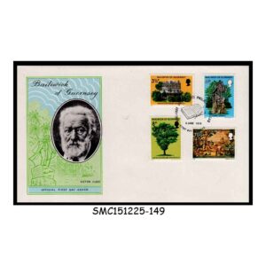 Stamps from BAILIWICK OF GUERNSEY - 1975 VICTOR HUGO'S EXILE IN GUERNSEY - FDC