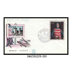 Stamps from MONACO - 1967 PAINTING FROM THE ROYAL PALACE / RAINIER I - FDC