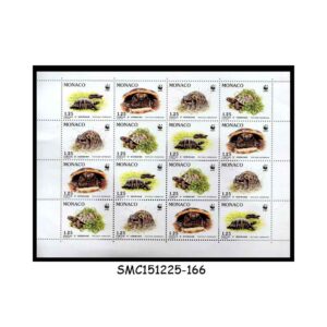 Stamps from MONACO - 1991 TORTOISE / REPTILES - MINIATURE SHEET MINT NH