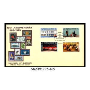 Stamps from BAILIWICK OF GUERNSEY - 1979 10th ANNIVERSARY OF POSTAL INDEPENDENCE - FDC