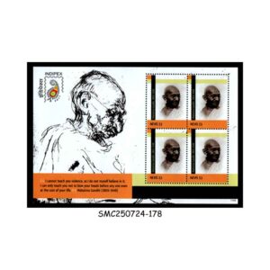 Stamps from NEVIS - 2011 MAHATMA GANDHI / INDIPEX 2011 - MIN. SHEET MINT NH