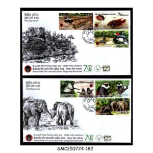 Stamps from SRI LANKA - 2019 WASGAMUWA NATIONAL PARKS / ANIMALS & BIRDS - SET OF 2 FDC