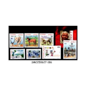 Stamps from TUNISIA - 2014-2019 SELECTED 7 STAMPS including NELSON MANDELA SHEET - MINT NH