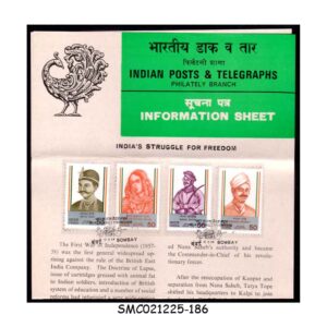 Stamps from INDIA - 1984 INDIA'S STRUGGLE FOR FREEDOM - BROCHURE - FDI