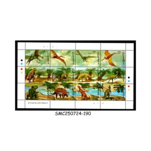 Stamps from GUYANA - 1993 PREHISTORIC ANIMALS / DINOSAURS - MIN. SHEET MINT NH