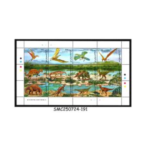 Stamps from GUYANA - 1993 PREHISTORIC ANIMALS / DINOSAURS / REPTILES - MIN. SHEET MINT NH