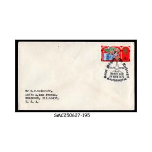 Stamps from GREAT BRITAIN - 1970 COVER with SAINT MICHAEL THE ARCHANGEL CANCELLATION