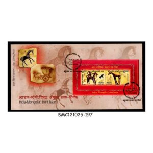 Stamps from INDIA PORTUGAL JOINT ISSUE 2006 ANCIENT ART : HORSE - MS - FDC