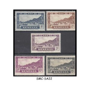 Stamps from SENEGAL - 1935-40 SCOTT#142-44, 147-148 - 5V - MINT NH
