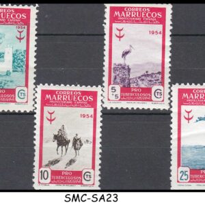 Stamps from MARRUECOS MOROCCO SPANISH COLONIES - 1954 ANTI TUBERCULOSIS CAMPAIGN 4V MNH