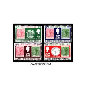 Stamps from ST. CHRISTOPHER NEVIS ANGUILLA - 1970 STAMP CENTENARY - 4V - MINT NH