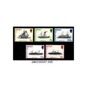 Stamps from JERSEY - 1978 BICENTENARY OF ENGLAND-JERSEY GOVERNMENT MAIL PACKET SERVICE / SHIPS - 5V MINT NH