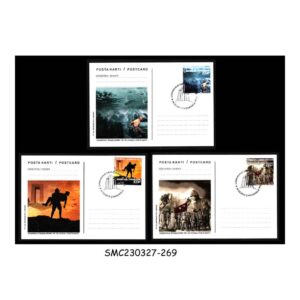 Stamps from TURKEY - 2015 CENTENARY OF BATTLE OF GOLLIPOLI SET OF 3 PICTURE POSTCARDS FDI