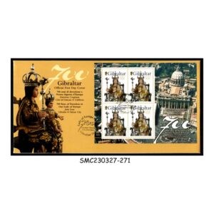 Stamps from GIBRALTAR VATICAN CITY JOINT ISSUE 2009 LADY OF EUROPE - MS - FDC