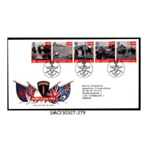 Stamps from GREAT BRITAIN - 1994 D-DAY / WORLD WAR II / BATTLE - FDC