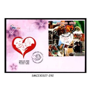 Stamps from TURKEY - 2014 MOTHER'S DAY - MS - FDC