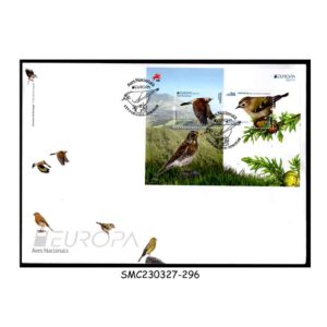 Stamps from PORTUGAL AZORES - 2019 NATIONAL BIRDS - MS - FDC