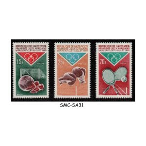 Stamps from UPPER VOLTA - 1965 ASIAN GAMES, BRAZZAVILLE - 3V - MINT NH