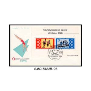 Stamps from GERMANY - 1976 21st SUMMER OLYMPIC GAMES, MONTREAL - MS - FDC