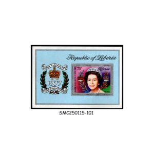 Stamps from LIBERIA - 1977 SILVER JUBILEE OF QEII CORONATION - MIN. SHEET - MINT NH