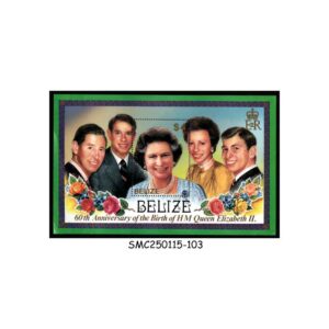 Stamps from BELIZE - 1986 60th BIRTHDAY OF HM QUEEN ELIZABETH II QEII - MIN. SHEET - MINT NH