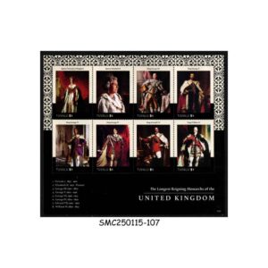 Stamps from TUVALU - 2015 LONGEST REIGNING MONARCHS OF UNITED KINGDOM - MIN. SHEET MINT NH