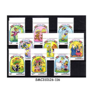 Stamps from GRENADA GRENADINES - 1984 EASTER / DISNEY ANIMATION - 9V MINT NH