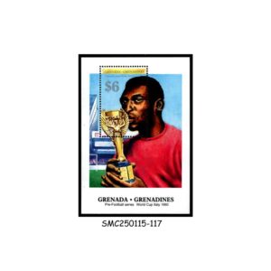 Stamps from GRENADA GRENADINES - 1989 WORLD CUP OF FOOTBALL , ITALY / SOCCER / PELE - MIN. SHEET MINT NH