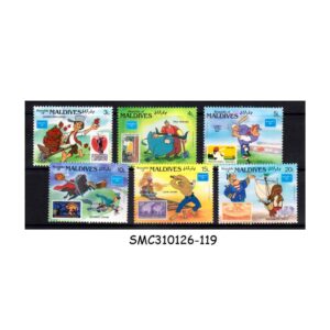 Stamps from MALDIVES - 1986 AMERIPEX / DISNEY ANIMATION - 6V MINT NH