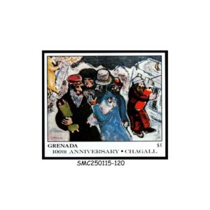Stamps from GRENADA - 1986 100th BIRTHDAY OF MARC CHAGALL / PAINTINGS - SOUVENIR SHEET MINT NH