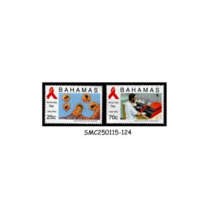 Stamps from BAHAMAS - 1995 WORLD AIDS DAY - SC#847-848  - 2V MINT NH