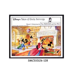 Stamps from GRENADINES OF ST. VINCENT - 1992 DISNEY - TALES OF UNCLE SCROOGE - THE PRINCESS AND THE PEA / DISNEY - MS MNH