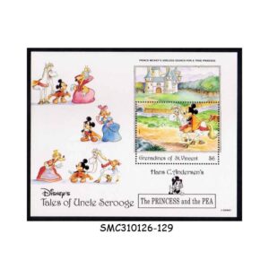 Stamps from GRENADINES OF ST. VINCENT - 1992 DISNEY - TALES OF UNCLE SCROOGE - THE PRINCESS AND THE PEA / DISNEY - MS MNH